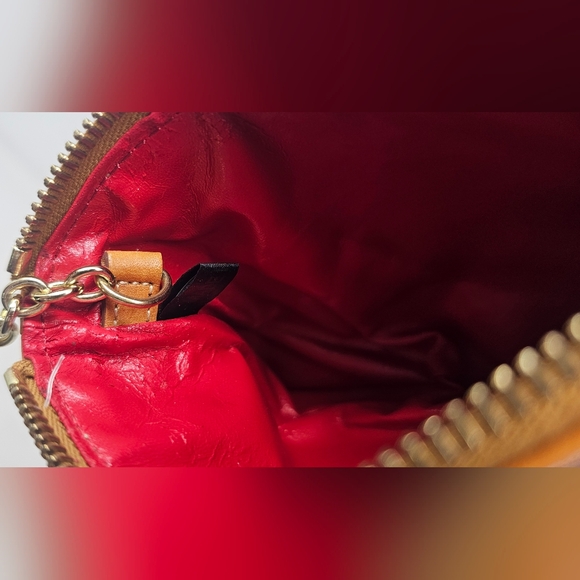 *SOLD*Dooney & Bourke Signature Brown/Beige Wristlet Wallet Pouch Coin Keychain - Picture 13 of 15